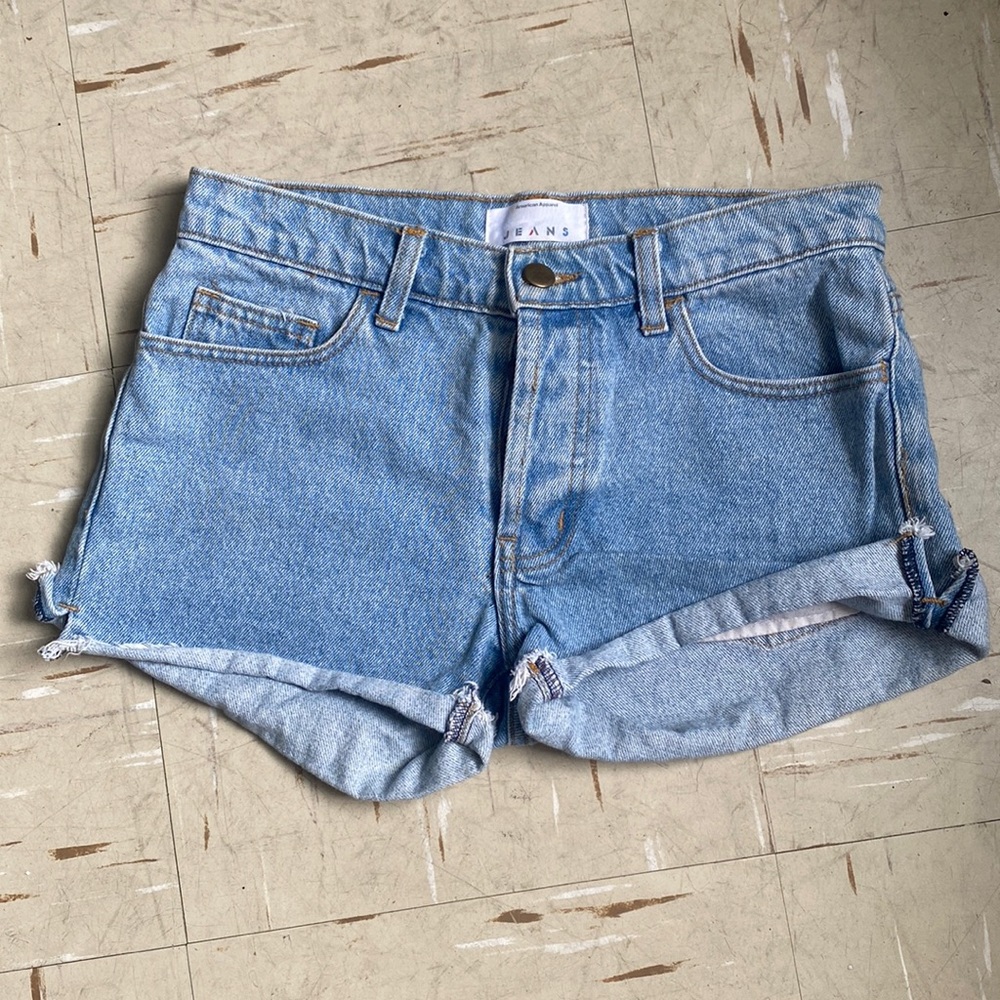 American Apparel light denim shorts